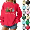 Women  Tops Women's Long Sleeve Sweatshirt Casual Crewneck Loose Fit Pollover Fleece Tops