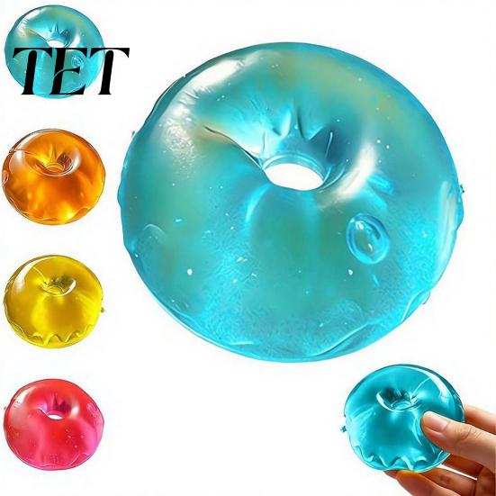 Hand Therapy Stress Reliever Coconut Oil Squeeze Toy, Donut Ball, Handmade Ball Alternatives Slow Rebound Fidget Toy for Relief Sensory Play