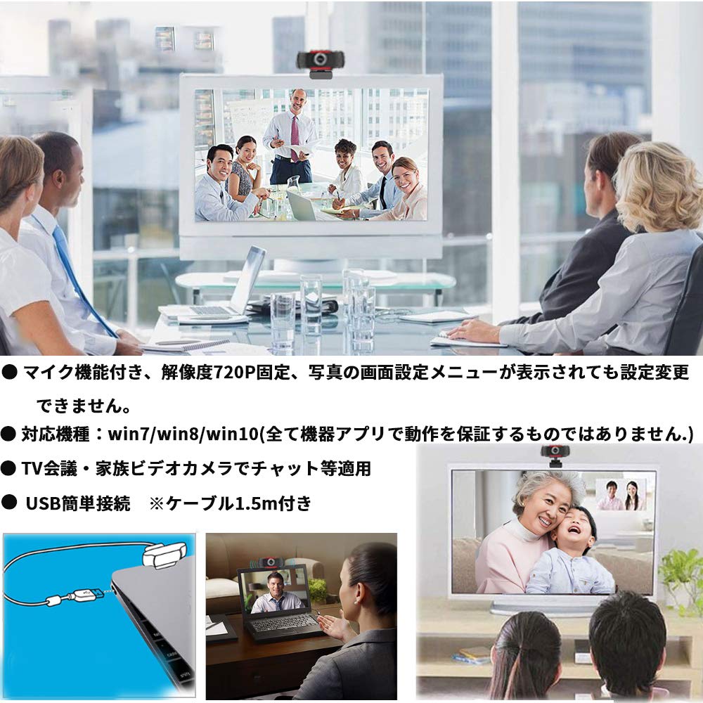 USB Веб-камера для работы из дома и ТВ-конференций на ноутбуках и настольных компьютерах Веб-камера с микрофоном Частота кадров 30 кадров/с Разрешение 720p