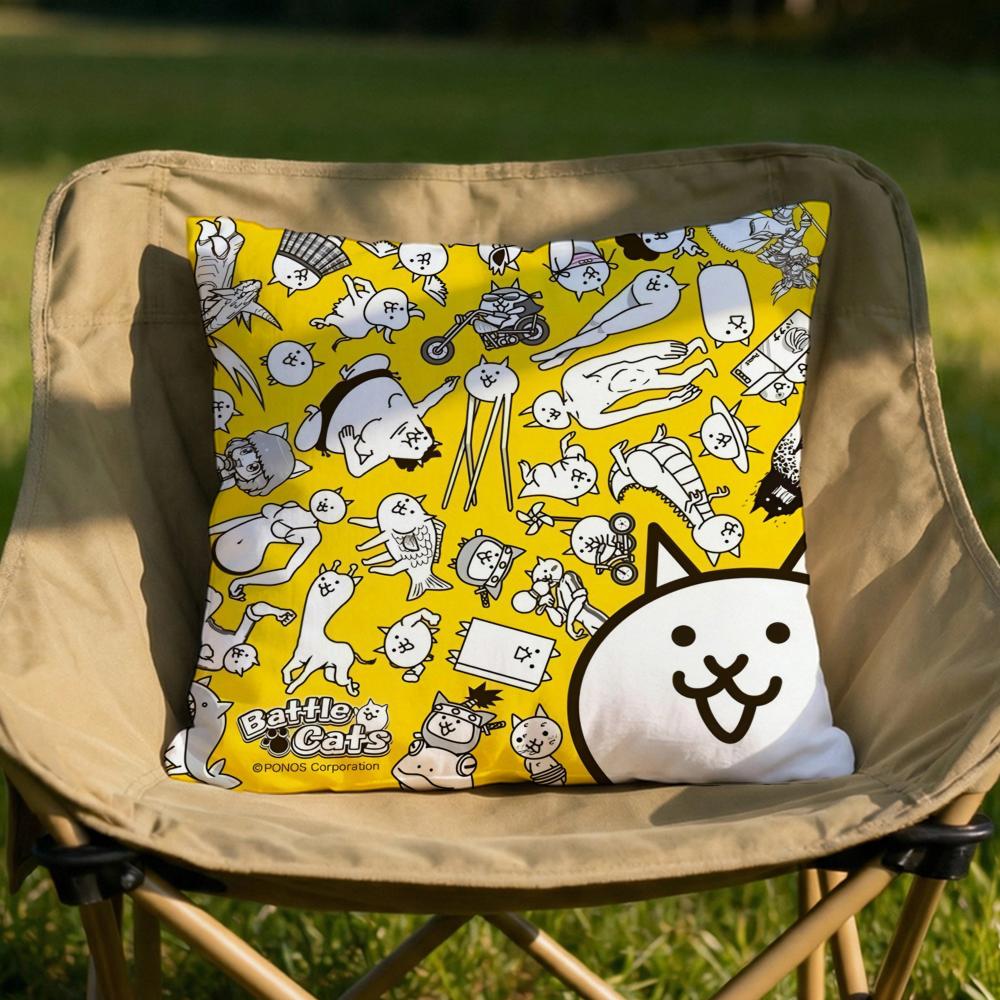 The BBattle Cats Cushion Cover Soft Reversible Durable Pillow Cover MultiScene Use for Home Car Daily Comfort