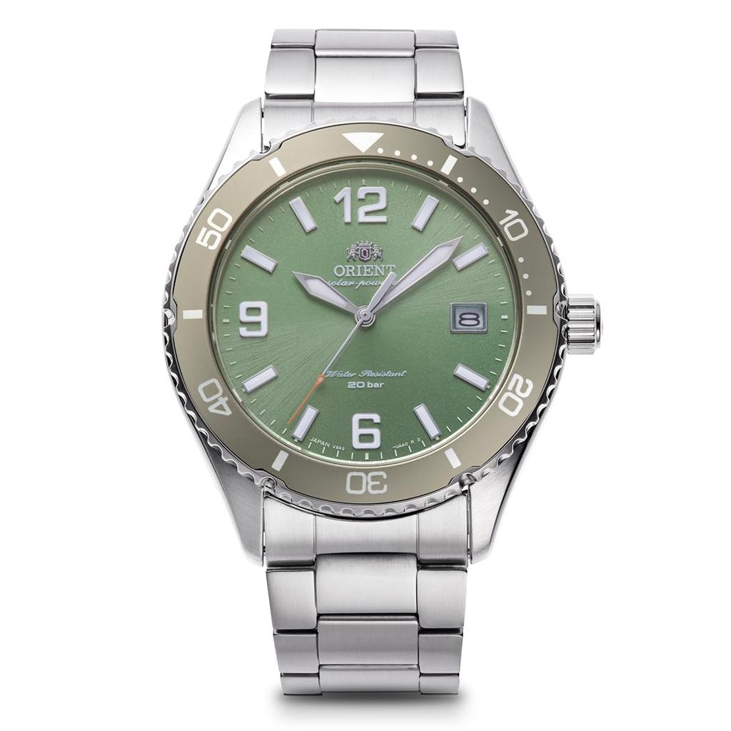 Orient Mako 40 Solar Powered RN-WJ0001E Green Men’s Watch