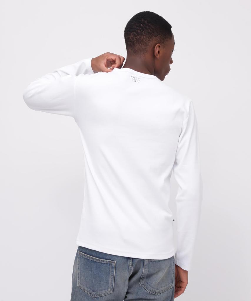 AVIREX DAILY RIB CREWNECK TEE 6153481 men's S white