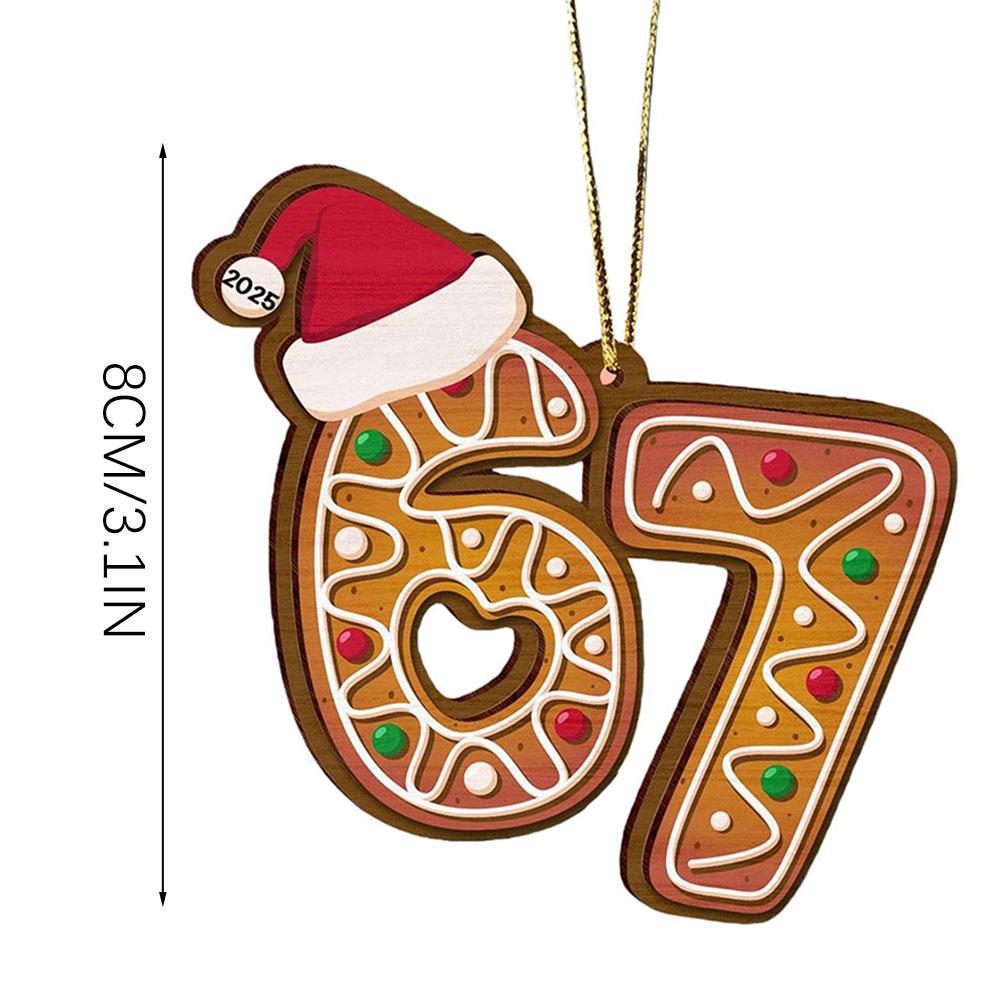 На Рождество 67 Акриловое украшение Забавное Шесть Семь Праздничное украшение Подарок подростку внуку