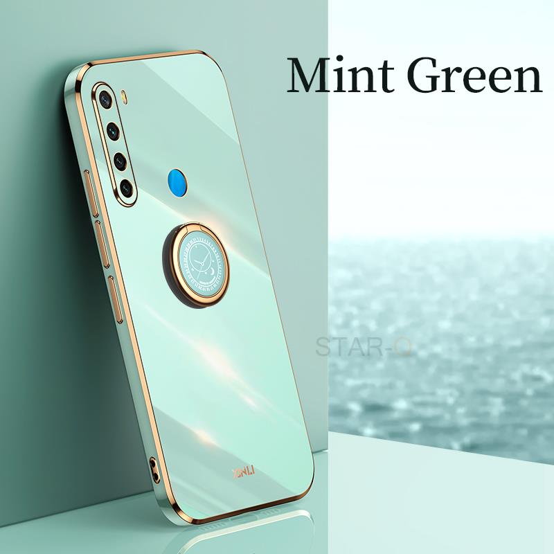 Чехол-держатель с квадратным пальцем для Xiaomi Redmi Note 8T 8 T Note8, новинка 2021, роскошный мягкий силиконовый чехол-подставка