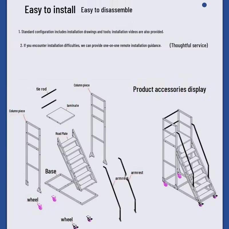 Mobile Warehouse Loading Platform Ladder