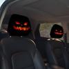 Skull Car Headrest Covers Spooky Print Auto Seat Head Rest