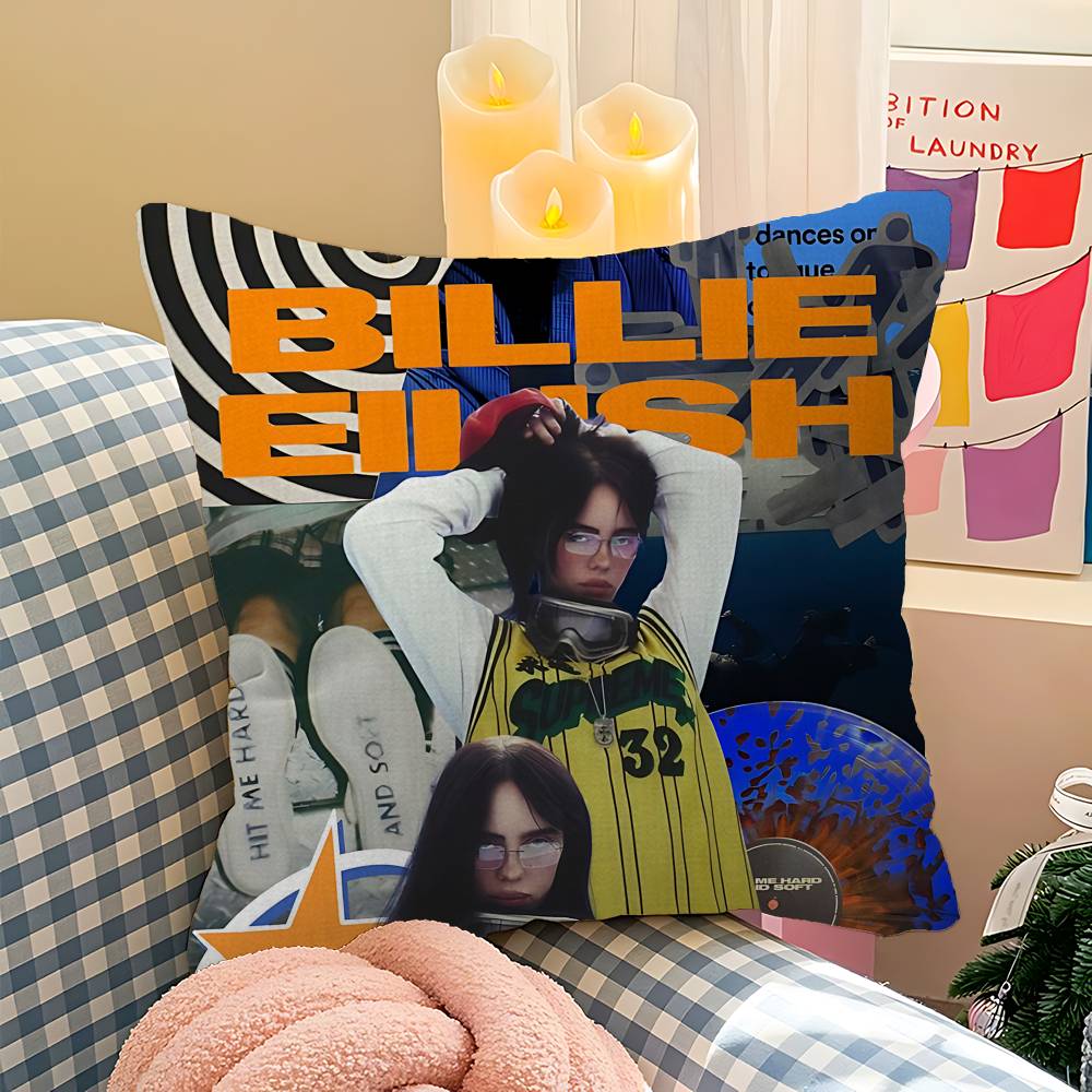 Pop Singer B-Billie Pillow Cover For Bedroom Room And Living Room Sofa Decorative Cushion Cover