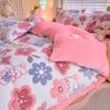 Rainbow Theme Plush Duvet Cover Fluffy Soft Boys Girls Luxury Queen Quilt Cover Winter Warm Letter Print Bedding No Pillowcase