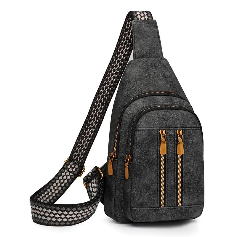 Большая вместительная ретро-сумка на грудь для женщин, сумка через плечо, дорожная сумка из искусственной кожи