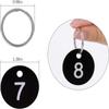20 Pack Black Numbers Tags 1-20 Numbered Keychains Teacher Dormitory Keys  Office