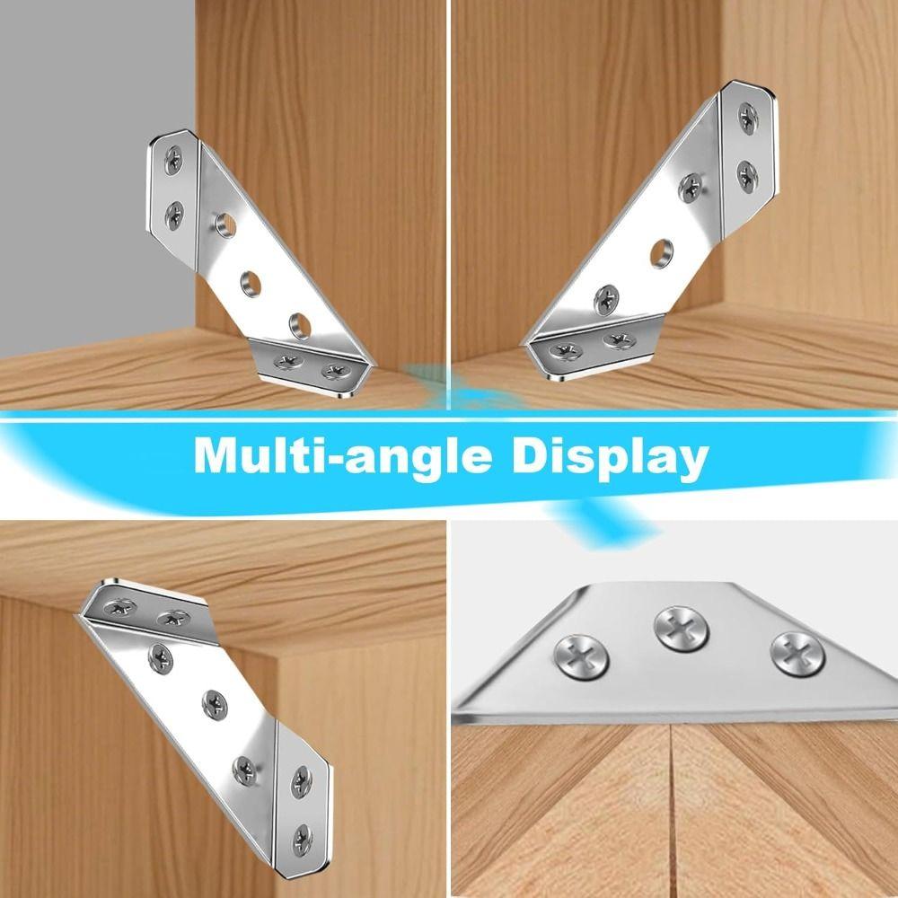 Universal Furniture Corner Connector 90° Right Angle L Brackets Shelves Cabinets