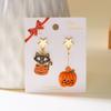 Cat Halloween Earrings Star Pumpkin Dangle Earrings Creative Ghost Ear Studs  Unisex