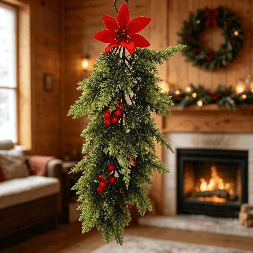 Hanging Ornament Christmas Hanging Swag Christmas Red Berry Garland Christmas Holiday Decor
