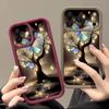Shining Fantasy Tree Butterfly Case For iPhone 17 Pro Max Shockproof Silicone Bumper Cover For iPhone 16 Pro Max Funda iPhone 15 14 13 12 11 16E