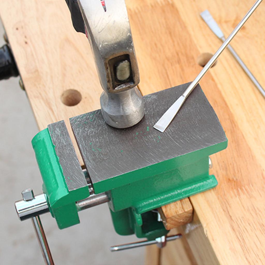 Настольные тиски 2 в 1 для верстака, многофункциональные портативные поворотные на 360 градусов базовый зажим на тисках/настольные тиски для деревообработки