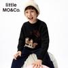Маленькая MO&Co. Детский свитер с мультяшной белкой, смесовая шерсть