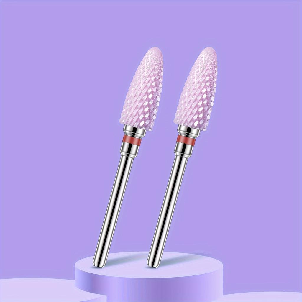 2 ШТ. Фрезы из карбида вольфрама для ногтей, для снятия гель-лака, 3/32 дюйма, пилки для ногтевого искусства, фреза для кутикулы, для маникюра и педикюра