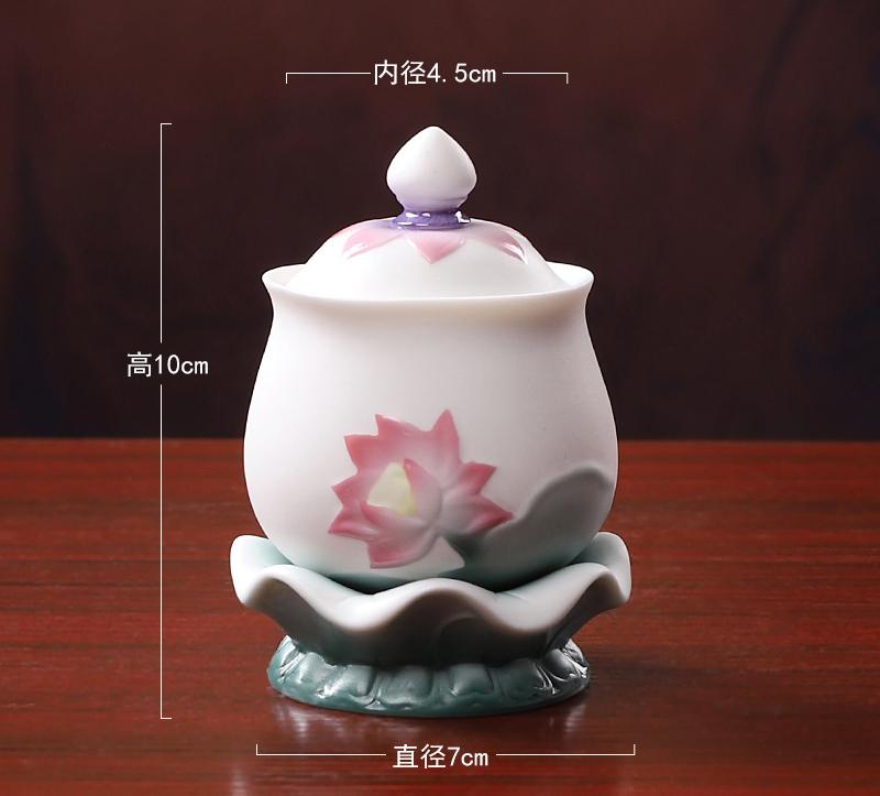 1PCS Ceramic Holy Water Cup Home Buddhist Utensils Cups Feng Shui Ornaments for Worshipping Buddha In Front of the Buddha