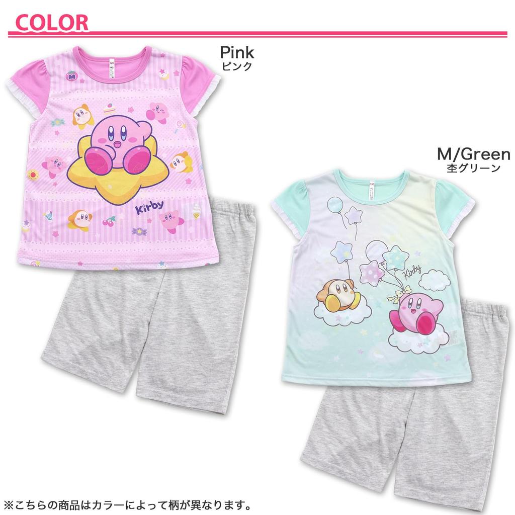 Кирби из Звёзд Отважная Светящаяся Пижама Комплект Топ с Коротким Рукавом и Низ 562 [Bandai] Для Девочек