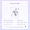 BAMOER Dainty 925 Sterling Silver Dreamy Mermaid Charm Fish Tail Silicone Spacer Bead Charm for Women Fit Original Bracelet