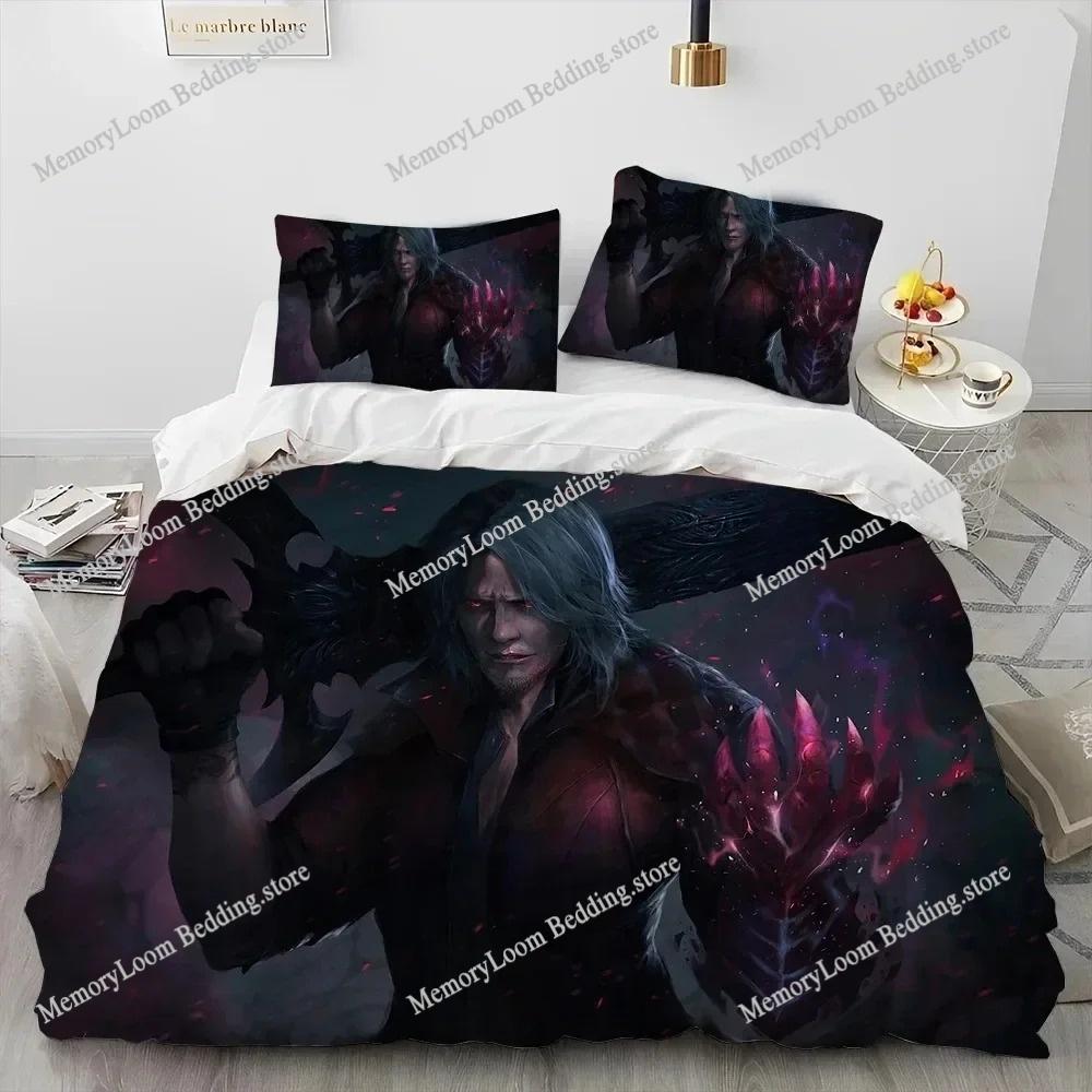 Игра D-Devil May Cry DMC Gamer Постельное белье Пододеяльник Постельный комплект Одеяло Чехол Наволочка Одеяло размера king-size Для мальчиков Взрослых