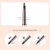 Five-color Optional Double-headed Eyebrow Pencil with Eyebrow Brush Triangle Tip Automatic Rotation Waterproof and Sweatproof 3D
