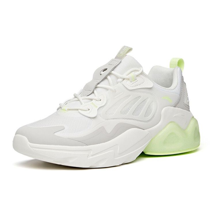 Anta Кроссовки мужские Millennium 2.0 Shock Absorbing Non-Slip Wear-Stick Low-Top Dad Shoes White Green 112128896-1