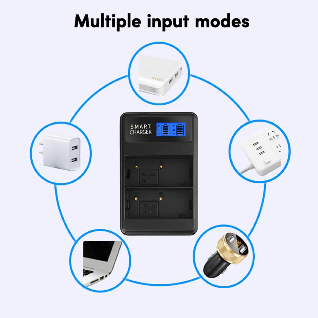BLH1 ЖК-зарядное устройство USB Зарядное устройство для аккумулятора камеры Эффективная зарядка для Olympus EM1 MARKII EM1-2 EM1 Mark 2 EM1 Camera