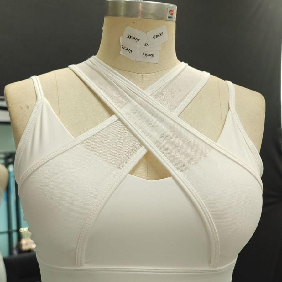 Комплект спортивных бюстгальтеров из сетки для трансграничной торговли 2024: Трендовая сексуальная фитнес-одежда для женщин - Идеально подходит для пилатеса и йоги