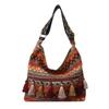 Large Capacity Ethnic Style Crossbody Bags Woven Bag Bohemian Tote Bag Fringe Shoulder Bag  Women
