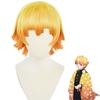 Аниме Zenitsu Agatsuma Косплей Парик Короткие Золотые Термостойкие Волосы Костюм Парики + Парик Шапочка