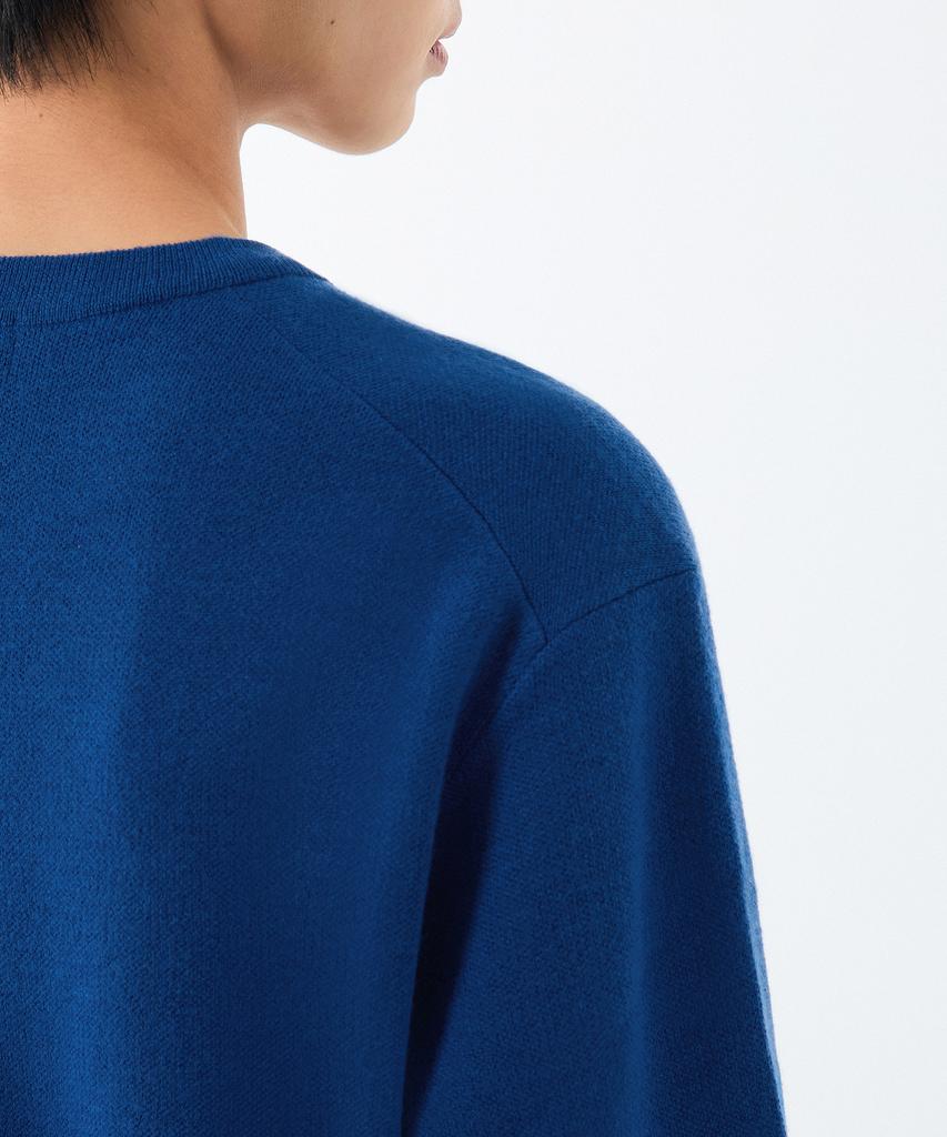 MUSINSA STANDARD Minimal Crew Neck Knit [Blue]