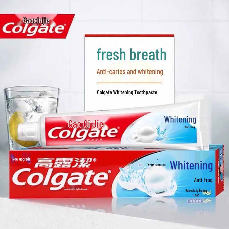 Colgate Отбеливающая зубная паста для свежего дыхания, семейная упаковка
