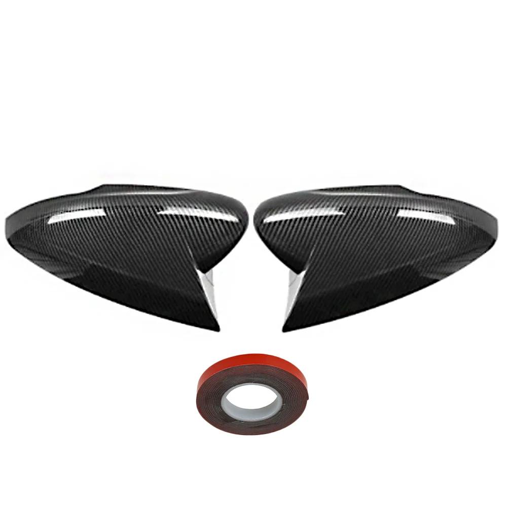 Protective Cover Door Mirror Cover Fit For Ford Mustang Mach E Car Rearview Accessories Carbon Fiber Glossy Black