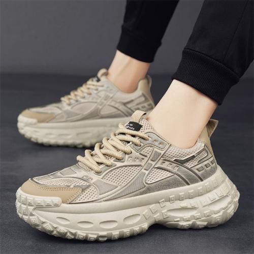 Модная мужская обувь в стиле «папины кроссовки» с эффектом потертости, новинка весны 2025 года, дышащие повседневные кроссовки на толстой подошве-шине