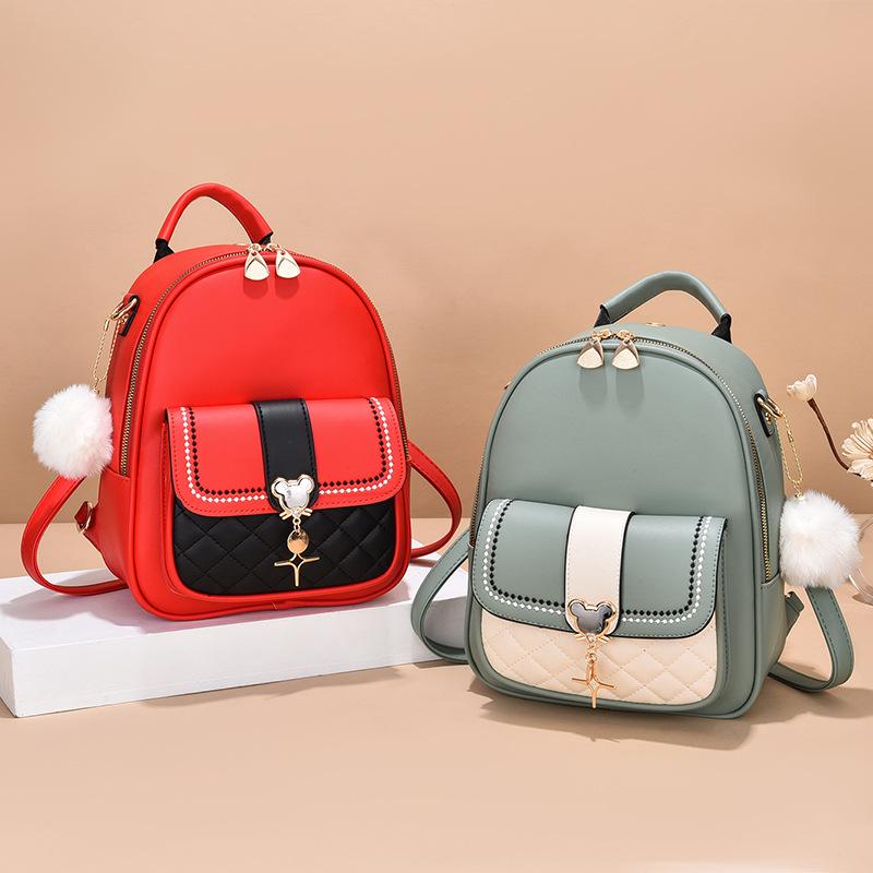 Bag Women's 2025 New Trendy Fashion One Shoulder Oblique Span Multi-purpose Soft Leather Women's Bag Large Capacity Backpack Student Bag