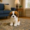 Lifelike St. Bernard Plush Toy Dog 11.8 Inch - Super Soft Simulation Comfort Doll Children's Gift Collectible Ornaments