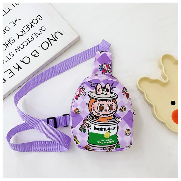 Children Chest Bag Cartoon Anime Shoulder Bags Adjustable Strap Shoulder