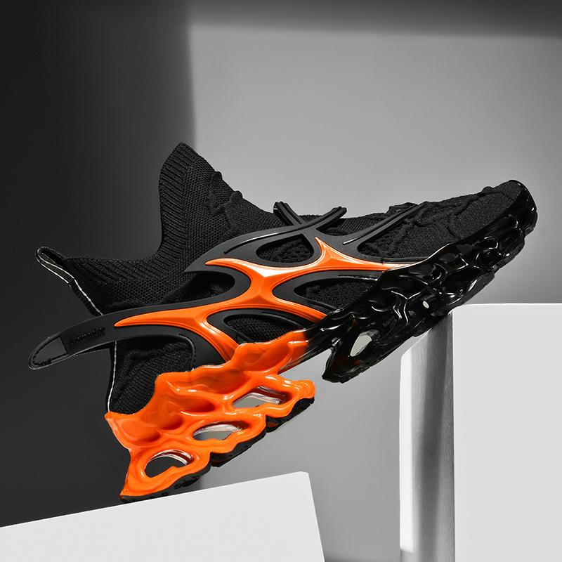 Men's Blade Type Shoes Breathable Shock Absorption Running Shoes Non-Slip Shoes For Jogging Tennis Gym Casual Walking Sneakers