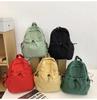 Washed Canvas Schoolbag Women's Casual Backpack College Students' Casual Class Backpack