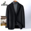 Мужское двустороннее пальто в стиле business casual, 70% шерсти