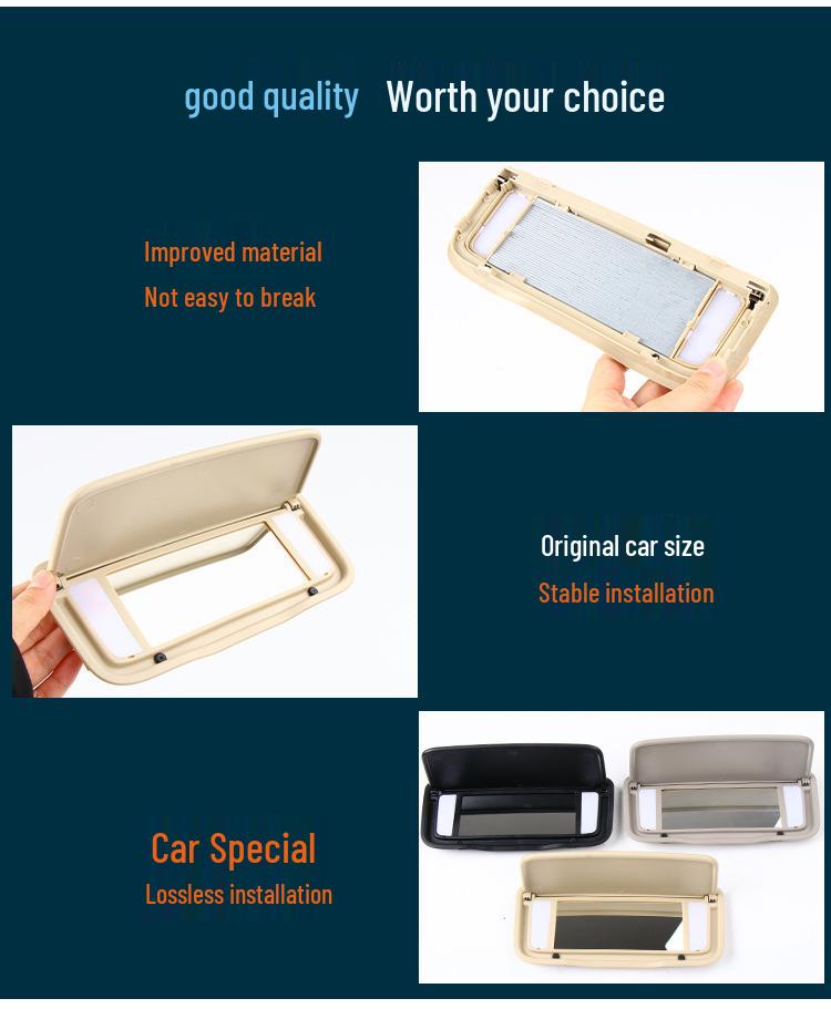 Compatible Sun Visor Vanity Mirror Cover for Volvo XC60, XC90, and S80