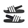 Adidas Adilette Estrap Slide I Черно-белые детские кроссовки Core-Black Cloud-White JR5328