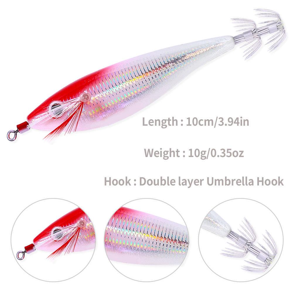Luminous fishing bait10cm10gRound-bellied shrimp, squid hook, horizontal shrimp, wooden shrimp, special artificial bait for nigh