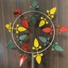 Metal Windmill 3D Wind Spinner with Garden Stake Outdoor Kinetic Pinwheels Colorful Wind Catcher Sculpture for Patio Lawn Decoration