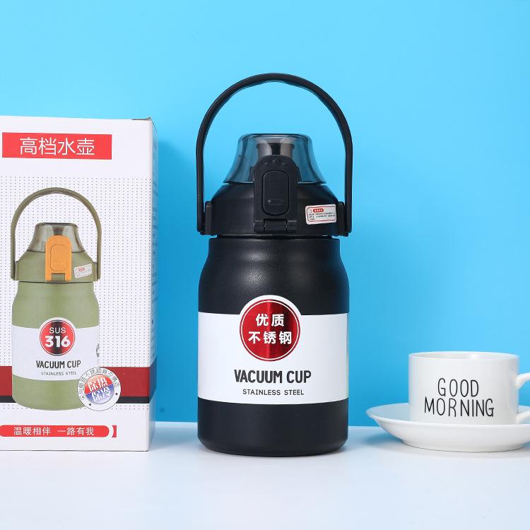 Кружка из нержавеющей стали 316, соломенная чашка для питья, двойного назначения для мальчиков и девочек, портативный спортивный горшок на открытом воздухе