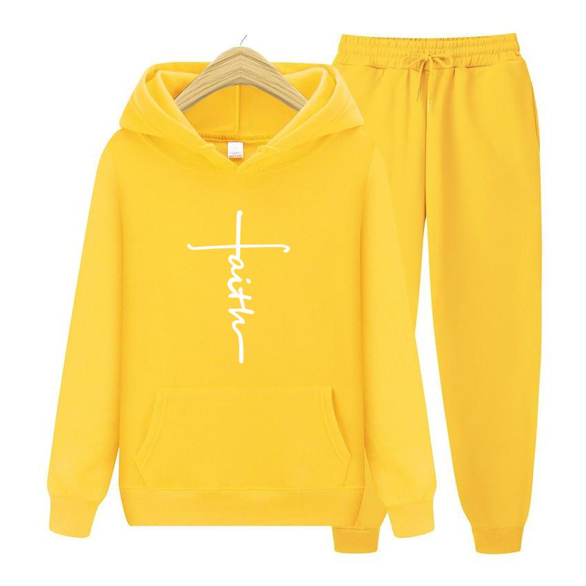 Women Long Sleeve Hoodie Set  2 Piece Set Hoodies+Pants Sets Hoody Sweatshirt Sport Joggers Sweatpants Suit