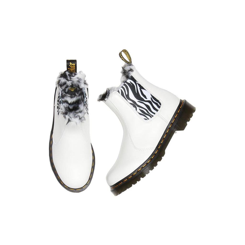 Dr. Martens Кожаные короткие ботинки челси Женские ботинки Белые 27794100