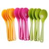 12Pcs Baby Feeding Spoon Safe Plastic Toddler Training Eating Spoon Set Food