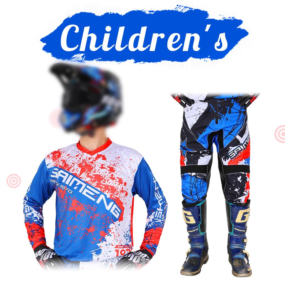 Motocross Gear Set for Kids 20 22 24 26 28 Racing Suit MX MOTO Jersey & Pant Kits Youth Children Boy Girl Motorcycle BMX Off-road Bicycle Combo
